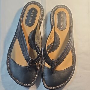 Merona Women's Black Leather Sandals